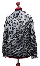 MONARI weiches Sweatshirt grau-schwarz gemustert Gr. 40