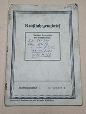 KFZ Brief Kraftfahrzeugbrief Zugmaschine Ackerschlepper Fahr Klöckner Deutz 1941