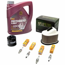 4L Öl Wartungspaket Luftfilter+Ölfilter+Zündkerzen für Kawasaki Z 1000 ZRT 03-09