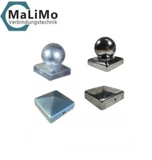 Pfostenkappe feuerverzinkt Edelstahl Kugel Pyramide Abdeckkappe Zaun Zaunkappe