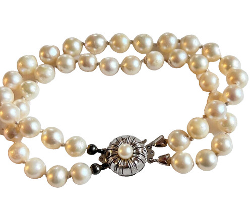 Zweireihiges perlenarmband - zweireihiges,