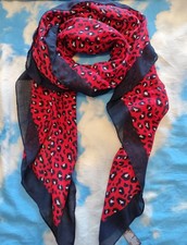 Schal Tuch Leo rot Marine