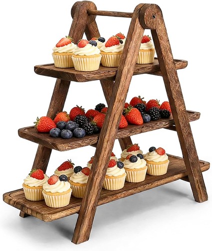 Holz etagere stöckig - holz, 3-stöckig