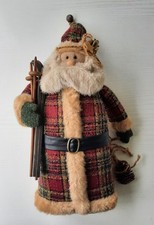 Weihnachtsmann mit Ski ca. 50 cm aus Stoff