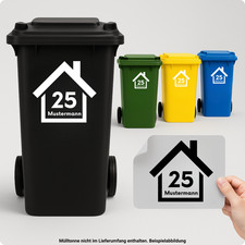 Mülltonnen Aufkleber 2er /
