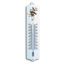 Thermometer Metall 30 cm mit Dekor Aussenthermometer Zimmerthermometer