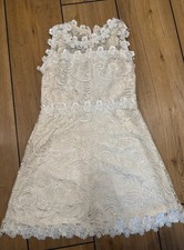 Damenkleid Weiß Spitze Kleid