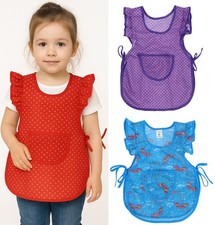 Kinderschürze Dederon Mädchenschürze bunt Malschürze Backen Essen 