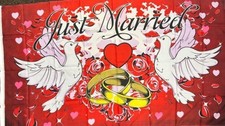 Just Married fahnen flaggen