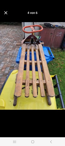 Holz schlitten aus - holz, 50er