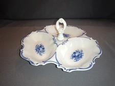 Menage Relief blaue Rose Pirkenhammer Tschechien Porzellan