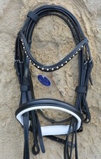 % Horse Star Kandare OSLO schwarz  weiß unterlegt -UVP €269,00 -NH