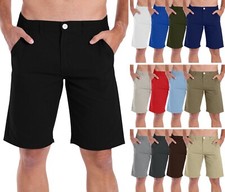 Herren Chino Shorts Baumwolle Sommer Strand Hose Regular Fit Freizeit Halb Hose