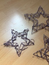 Weihnachtsdeko Lila Glitzer Sterne 3 Stück