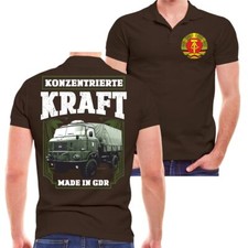 Herren Poloshirt Polohemd DDR IFA Nutzfahrzeuge W50 Konzentrierte Kraftfahrer 