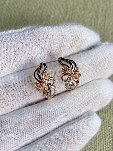 Russische ohrringe 585 rotgold - russische,