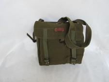 Vintage Army Schultertasche Umhängetasche Armee Brotbeutel Canvas Leder Bag