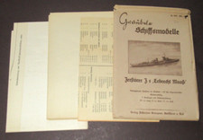Alter Graubele / Graupner Schiffsmodelle Bauplan Zerstörer Maaß Nr. 2000 RM