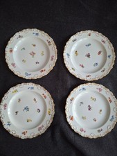4 x Meissen Teller Streublumen