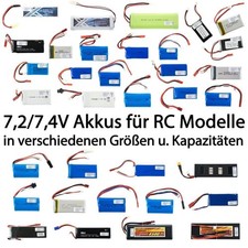 efaso 7,2V 7,4V 7,4 V Akku Akkus Batterie von 300 bis 6000 mAh für RC Modelle