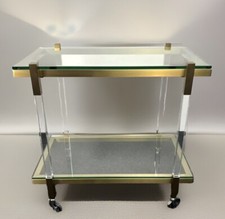 EICHHOLTZ Royalton Servierwagen Barwagen Messing gebürstet Glas Vintage Regency