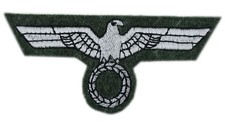 Wehrmacht Brustadler Heer M43 feldgrau weiß maschinengestickt Reenactment