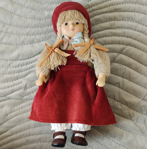 Stoffpuppe mädchen blondes - stoffpuppe,