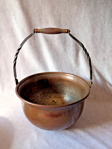 Vintage kupfer topf - kupfer-topf, kessel