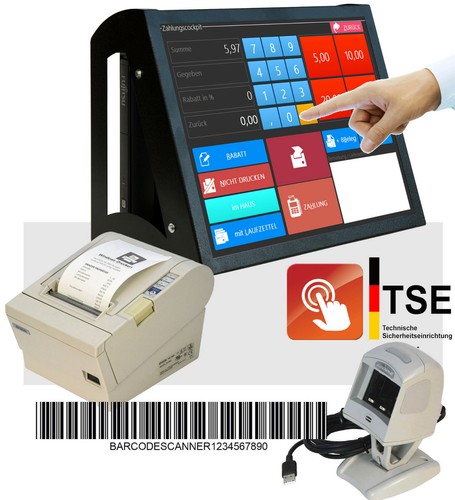 Kasse tse 48cm touchscreen - tse, 19"