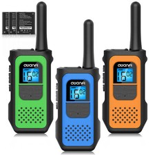 3X Walkie Talkie 16CH PMR Hand Funkgeräte Sprechfunkgeräte Wiederaufladbar Set