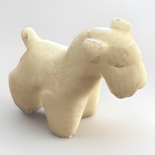 Marmor Stein Figur Hund Pudel Airedale Terrier Schön Hund