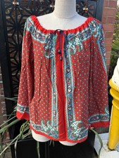Vintage Boho Gypsy Bluse 10/12