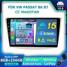 8GB+256GB FÜR VW PASSAT B6 B7 CC MAGOTAN ANDROID 15 AUTORADIO CAR PLAY NAVI GPS