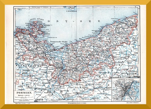 Pommern historische karte von - +historische,
