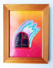 Abstract lysergic art orange