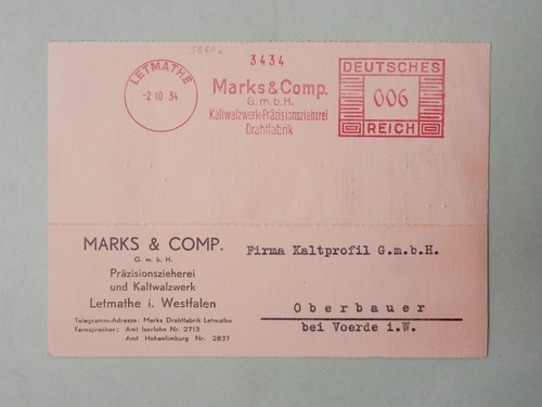 Reich firmenpostkarte - dt.,