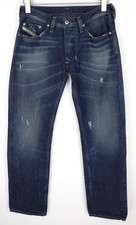 DIESEL Larkee C859Y Herren W29 Zerrissene Blaue Baumwolljeans Gerade Passform