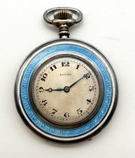 Taschenuhr 935/-SILBER Emaille