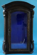 Barocke Rundbogen Vitrine Wand-Kästchen verglast ~1760 Schrein für Heiligenfigur