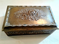 antik,Rose-Dekor Blechdose,Dralle Hamburg,Werbung im Deckel innen,Messing-Optik,