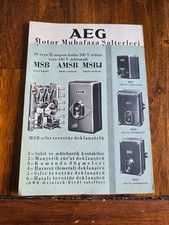 Prospekt Reklame Werbung AEG Motorschutz Fernschalter 1938 türkisch 21x15 cm #11