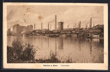 Frankfurt-Höchst, Blick auf die Farbwerke, Ansichtskarte 1921 
