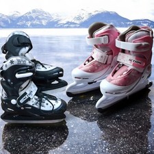 Schlittschuhe PW-211F verstellbar Iceskate Unisex Kinder Junior Skates 30-33Neu 