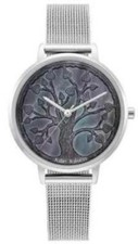 Julie Julsen Tre Of Life JJW1254SME Armbanduhr Damen Lebensbaum Anthrazit/Silbe