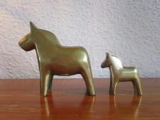 2x Dala Pferd Messing Vintage