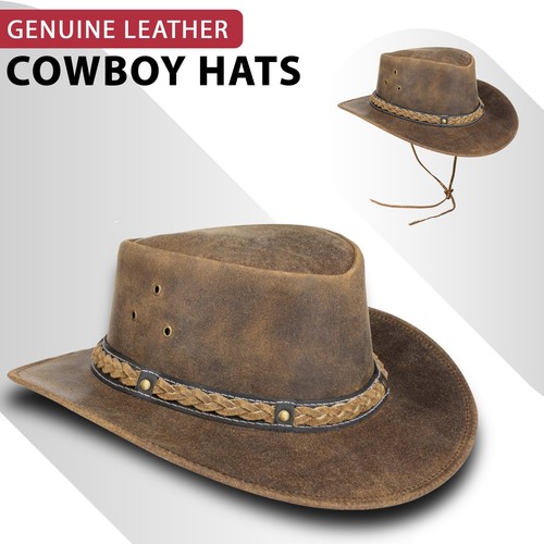 100 echtleder cowboyhut - 100,