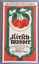 altes Schnapsetikett Flaschenetikett Etikett Kirschwasser Horst KG Steinheim 