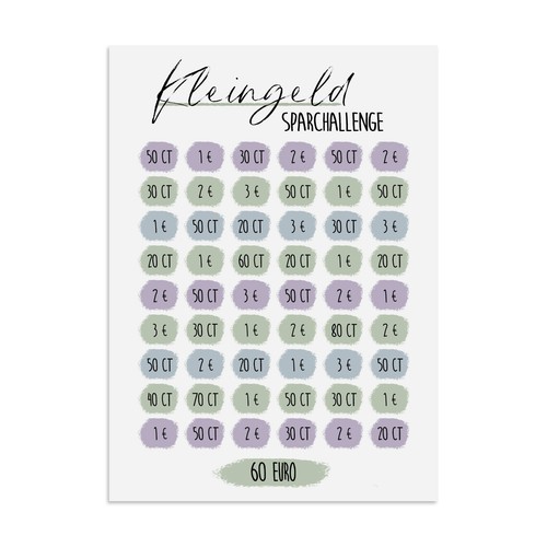 Postkarte kleingeld challenge - postkarte,