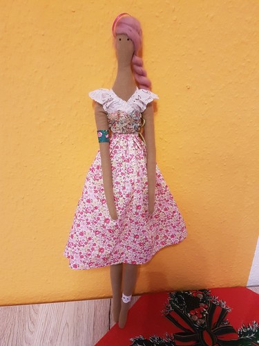 Tilda puppe rose - tilda,