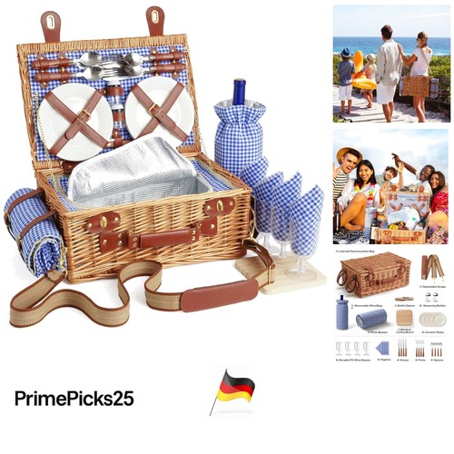 Wicker picknickkorb set - wicker,